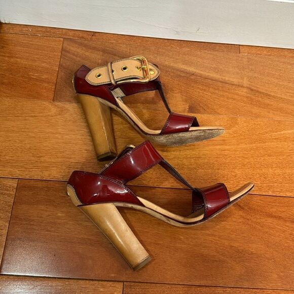 Giuseppe Zanotti Buckle Burgundy Red Patent Leather Mule size 6.5 - Picture 4 of 10